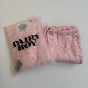 Dairy Boy Pink Camo Matching Set- crewneck and sweatpants XS